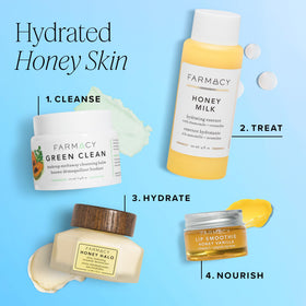 Farmacy Honey Halo displayed with Milk Honey essence suggesting a paired regimen
