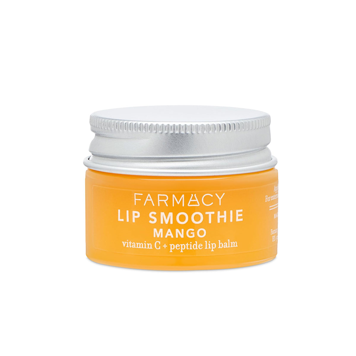 Farmacy lip balm front view showing jar and glossy finish benefit