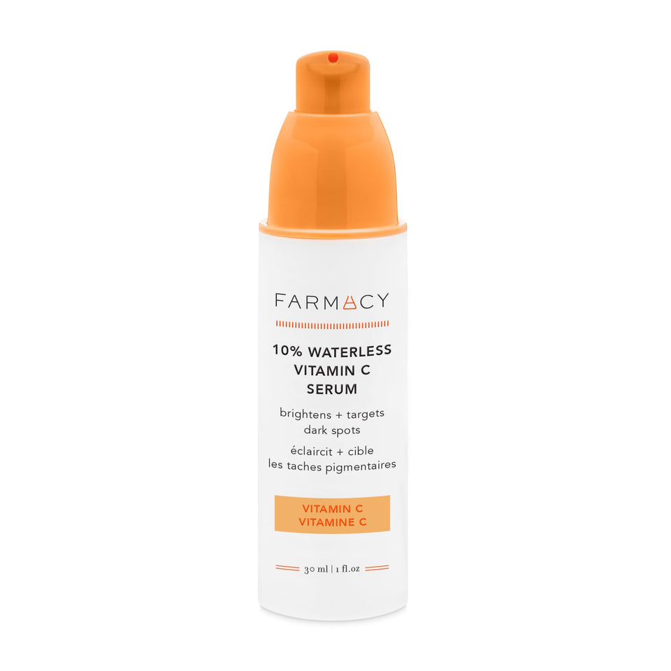 Farmacy bottle front packaging shows product and brightening benefit