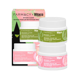 Farmacy front packaging showing limited-edition WICKED collaboration and travel-friendly benefit