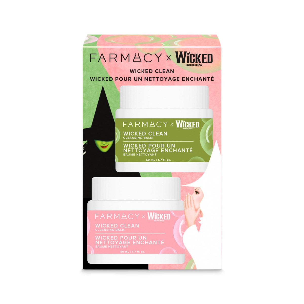 Farmacy balms packed in travel bag, ready for flights and on-the-go makeup removal