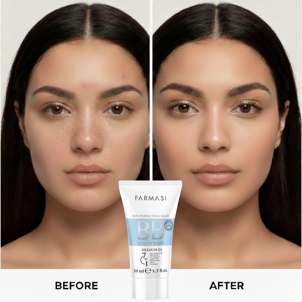 FARMASi application on face showing spot coverage and natural matte result for daily wear