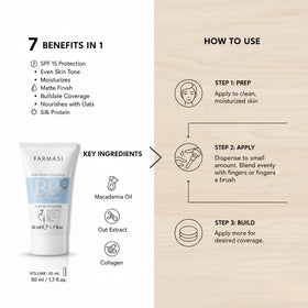 FARMASi blended half face before and after for even tone benefit