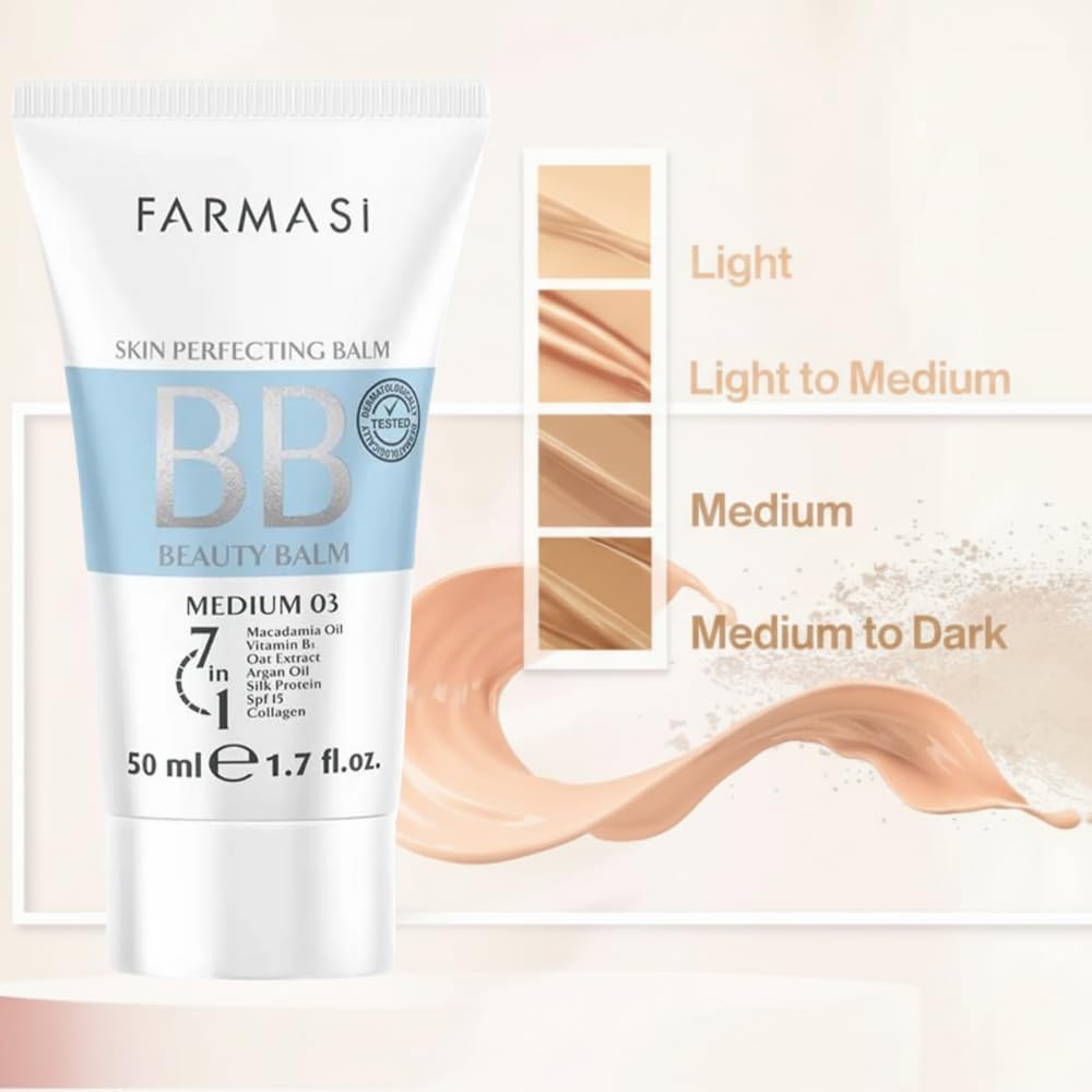 FARMASi next to common items to show 1.7 fl oz size for travel-friendly convenience