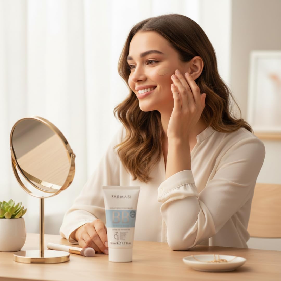 FARMASi tube in hand to show 1.7 fl oz size and travel-friendly benefit