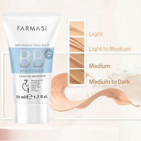 FARMASi swatch on arm showing shade 02 Light to Medium for shade match