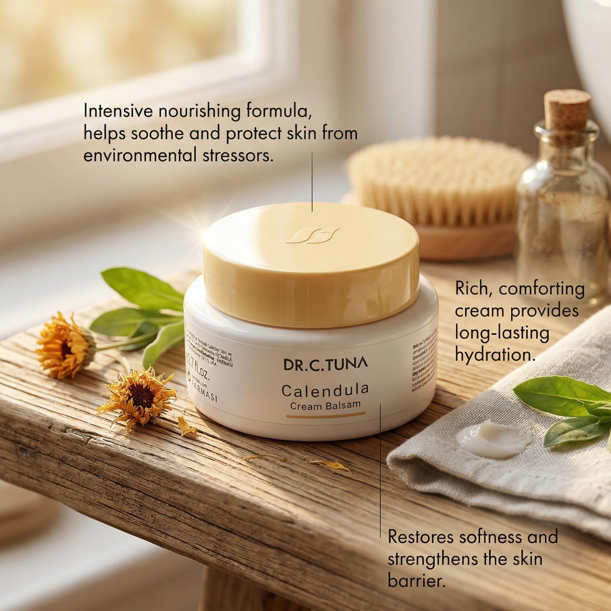 FARMASi cream being massaged into hand, illustrates quick absorption and softening