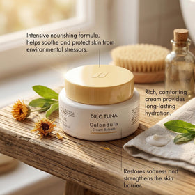 FARMASi cream being massaged into hand, illustrates quick absorption and softening