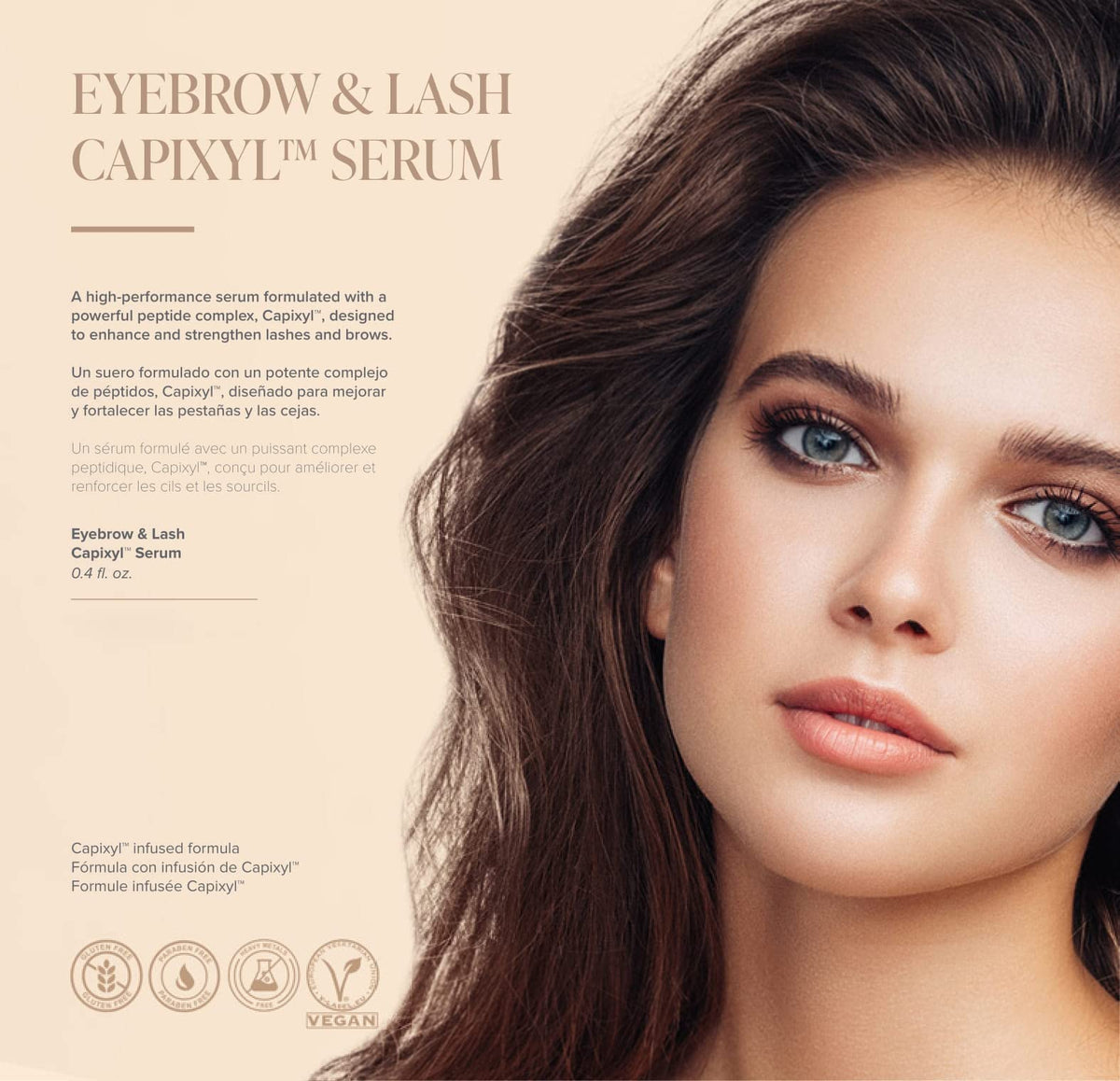 FARMASi ingredients panel label showing key peptide complex and nourishing vitamins