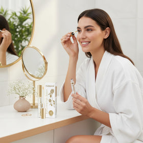 FARMASi placed on a vanity in a lifestyle scene promoting daily beauty routine use