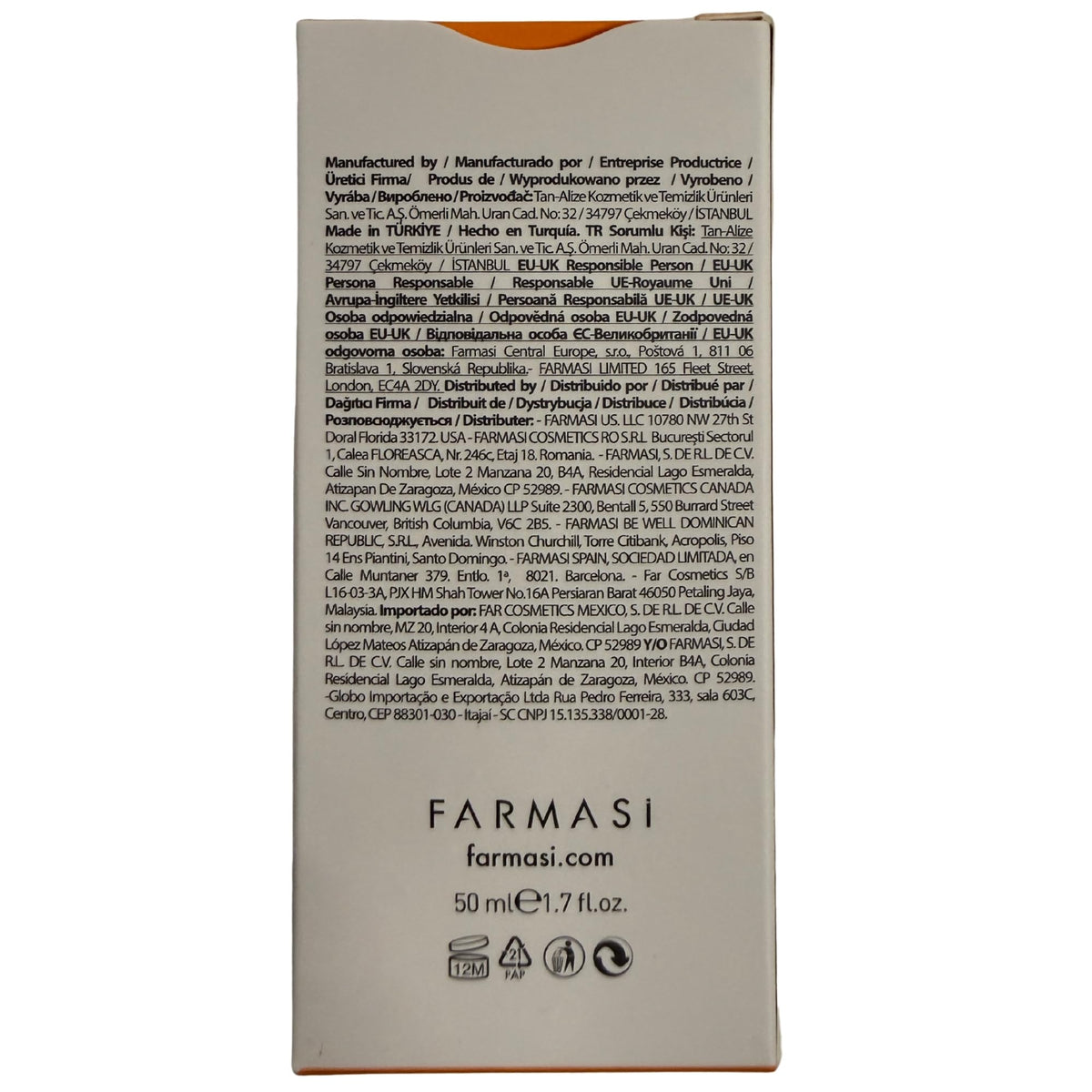 FARMASi ingredient label close-up showing formulation transparency
