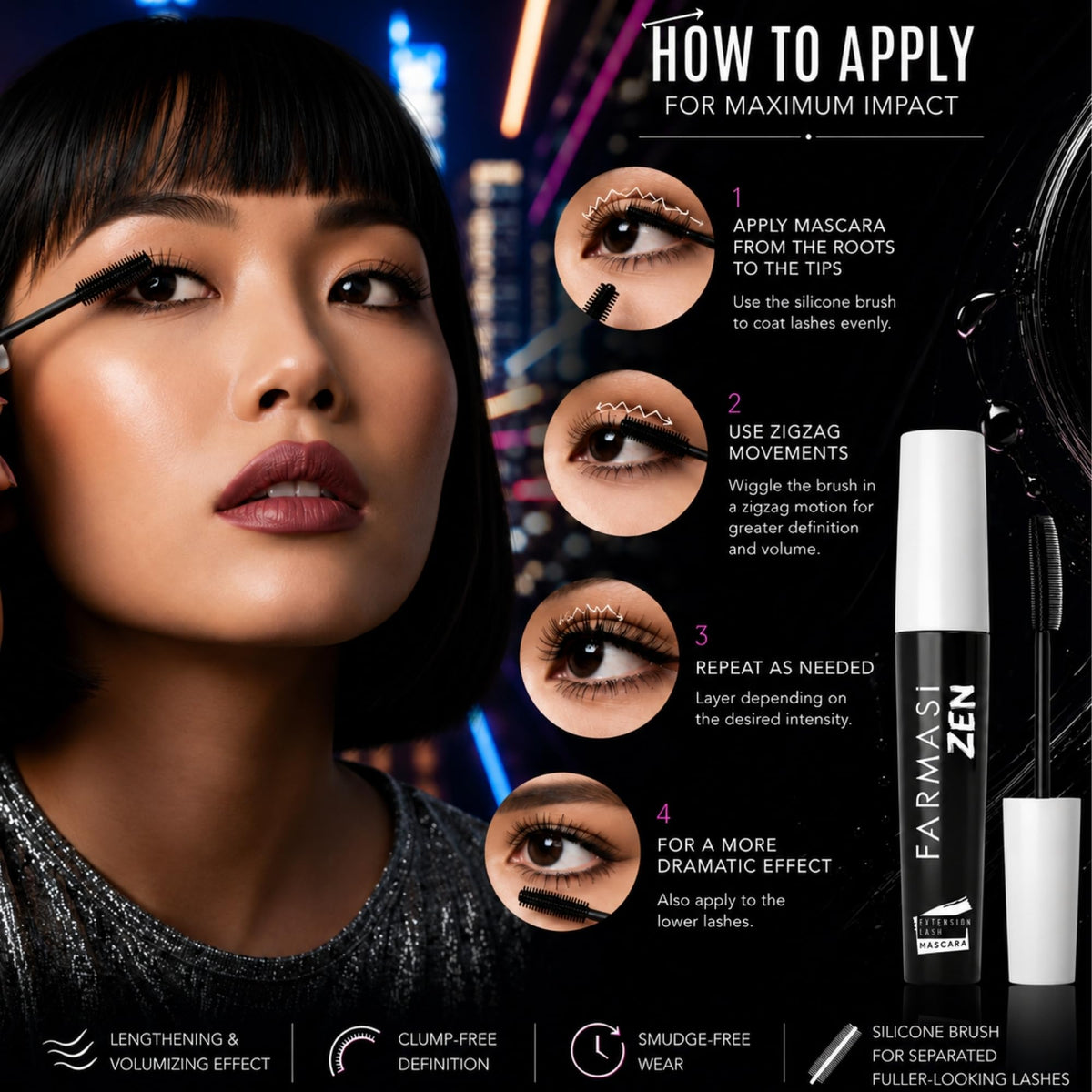 FARMASi two tubes side by side illustrating the double mascara set benefit