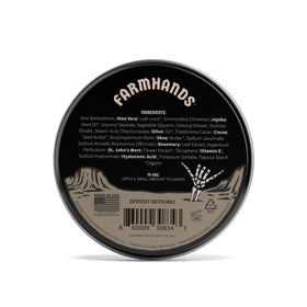 Farmhands open tin texture close-up showing smooth balm for quick absorption