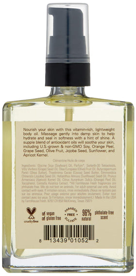 FarmHouse Fresh oil dispensed on hand demonstrating quick absorption and hydration