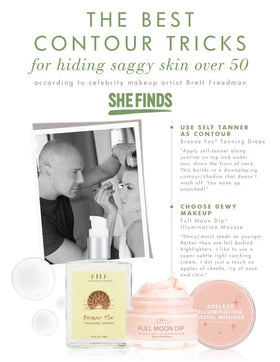 FarmHouse Fresh product being applied to cheek giving luminous finish and subtle firming effect