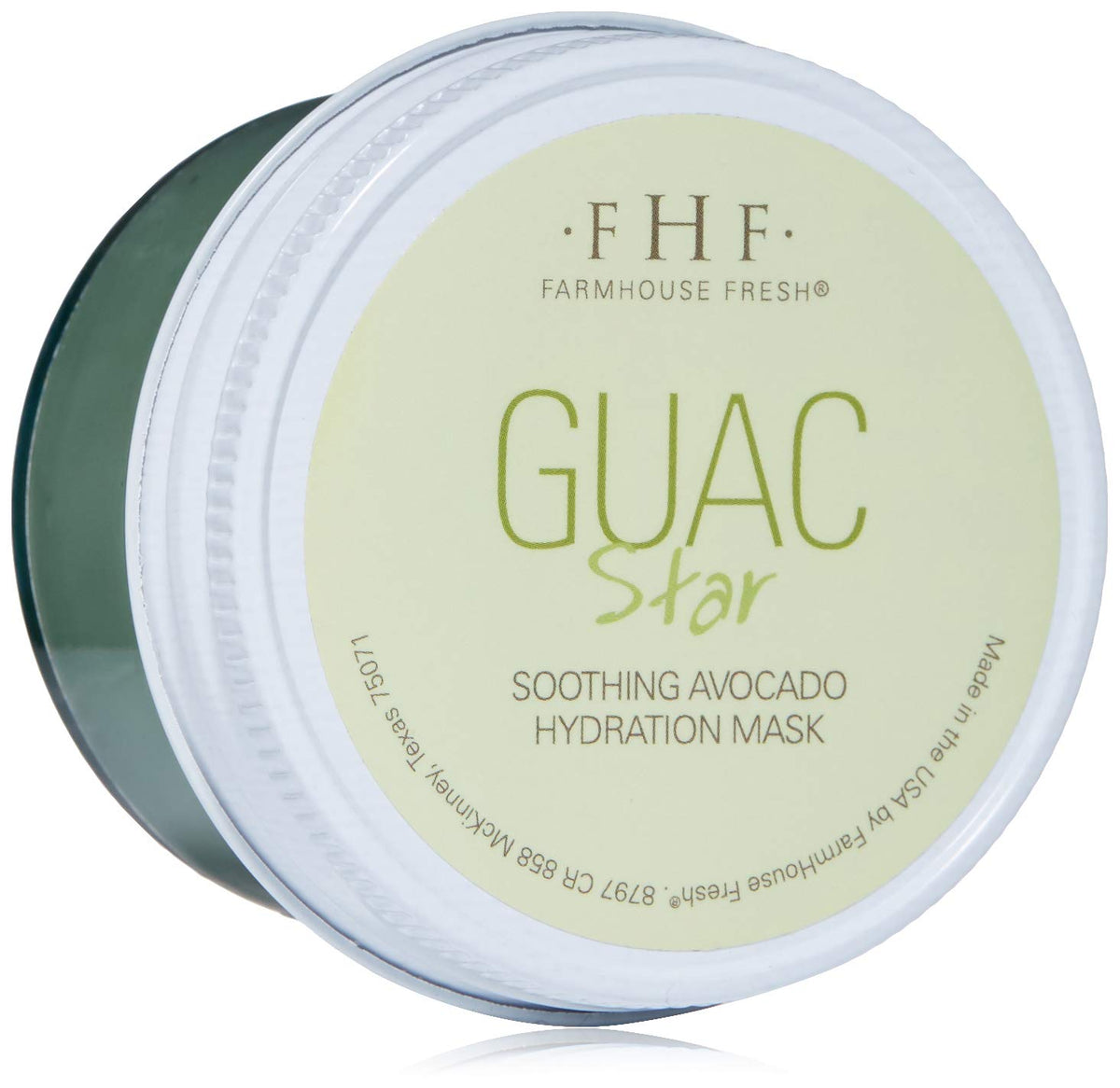 FarmHouse Fresh Guac Star jar front view showing label and calming benefit