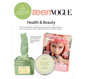 FarmHouse Fresh Guac Star mask in spa setting chilled for soothing relief