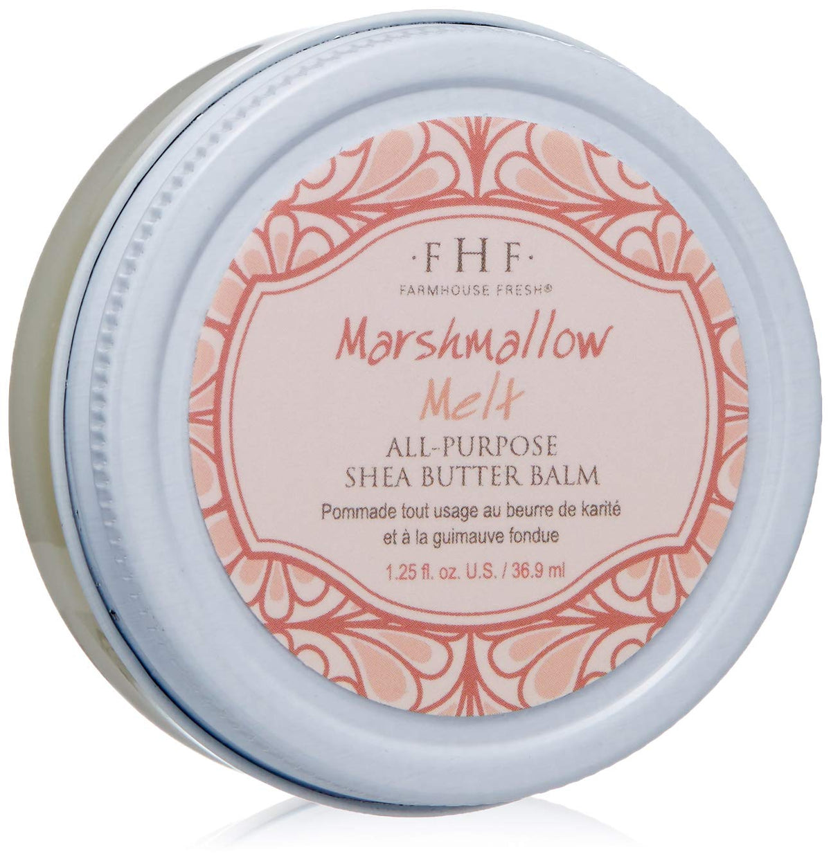 FarmHouse Fresh jar front view showing marshmallow-scented balm and compact tin, portable hydration