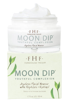 FarmHouse Fresh mousse applied during skincare routine showing fast absorption and matte finish