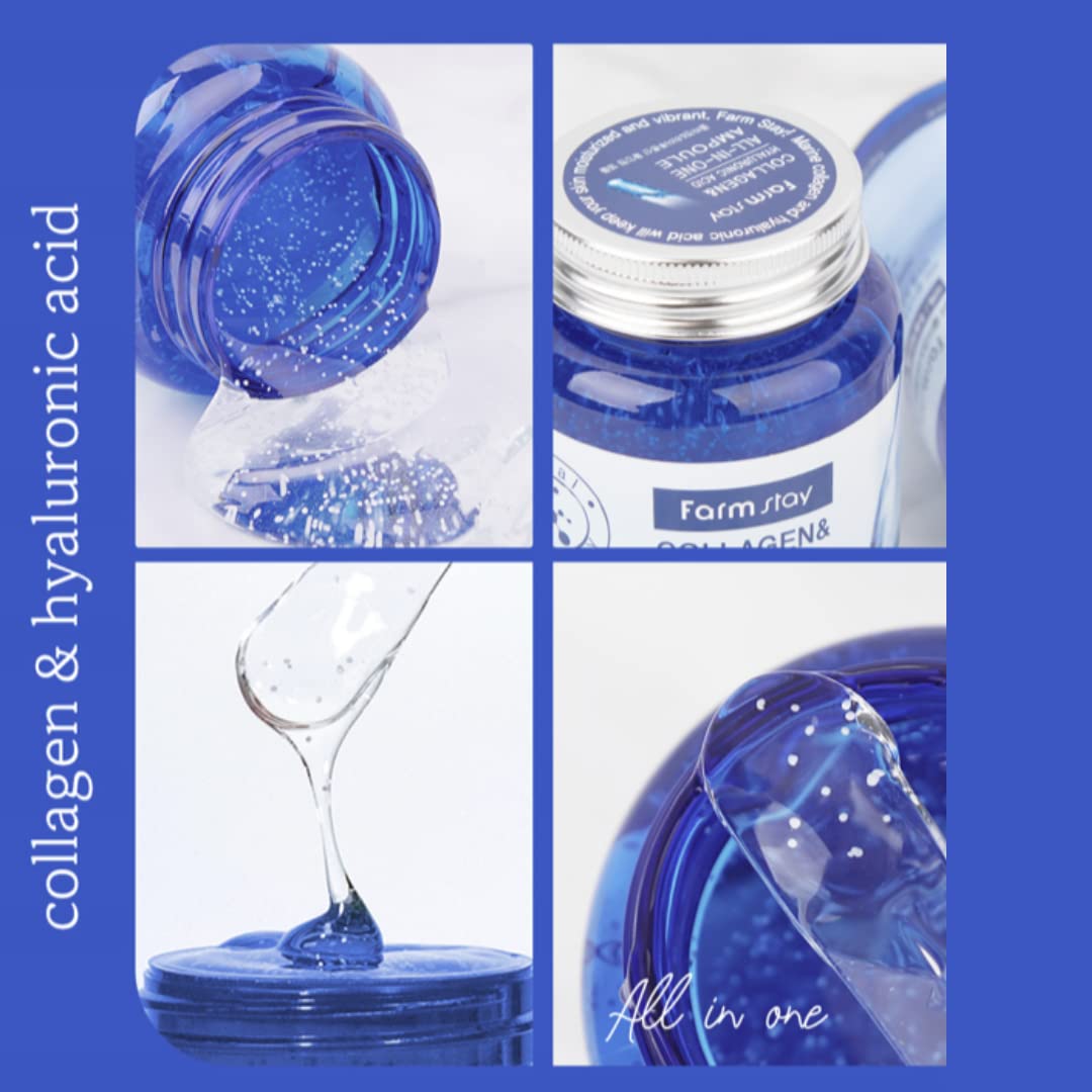 FARMSTAY ampoule texture close-up showing smooth hydrating consistency