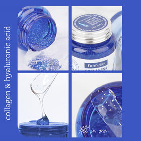 FARMSTAY ampoule texture close-up showing smooth hydrating consistency