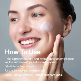 FARMSTAY applying cream to face to show usage and finish