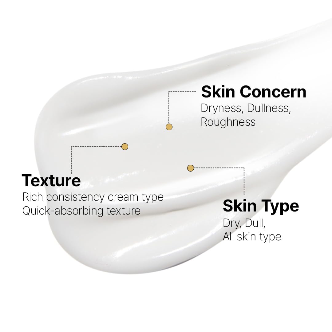 FARMSTAY cream swatched on hand demonstrating absorption and glow