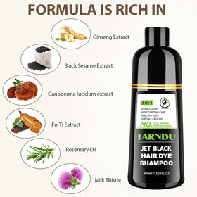 Farndu application showing product on hair for fast at-home coloring