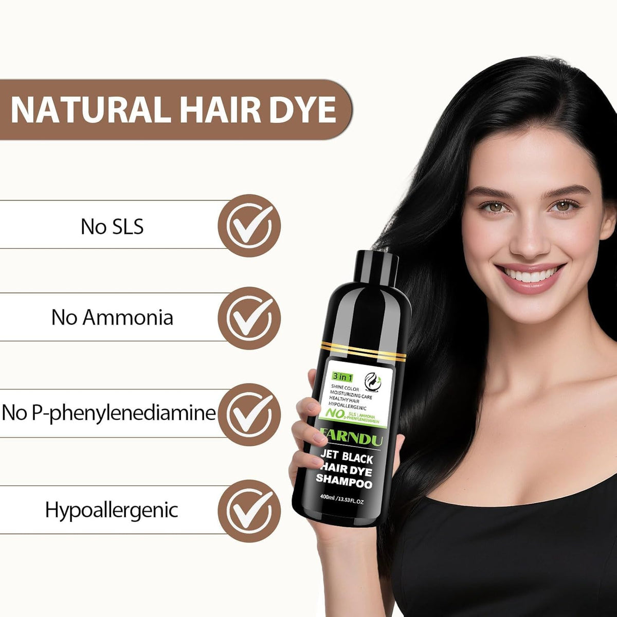 Farndu close-up of shampoo texture demonstrating creamy, nourishing formula