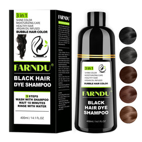 Farndu front packaging showing product and benefits for quick gray coverage