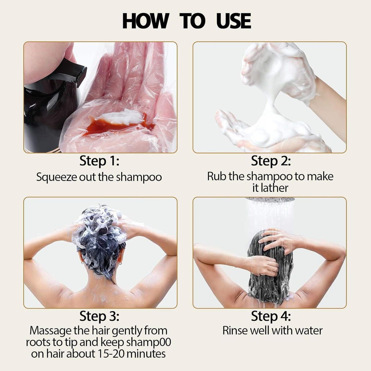 Farndu applied in shower demonstrating simple 15–20 minute use