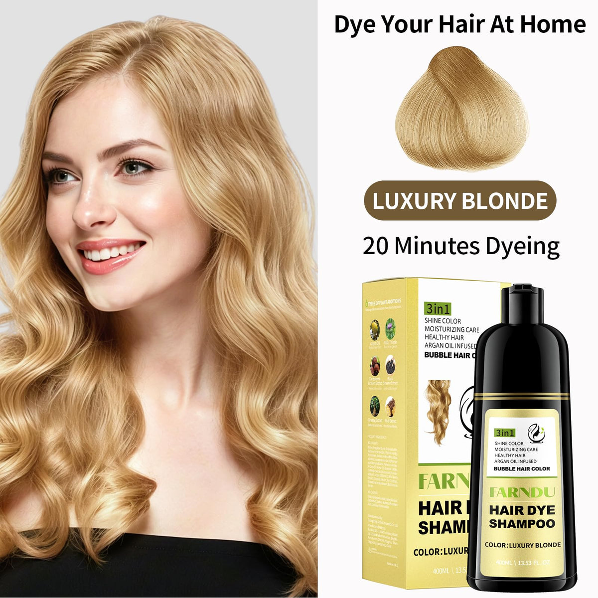 Farndu shampoo lather close-up, demonstrates creamy texture and gentle conditioning
