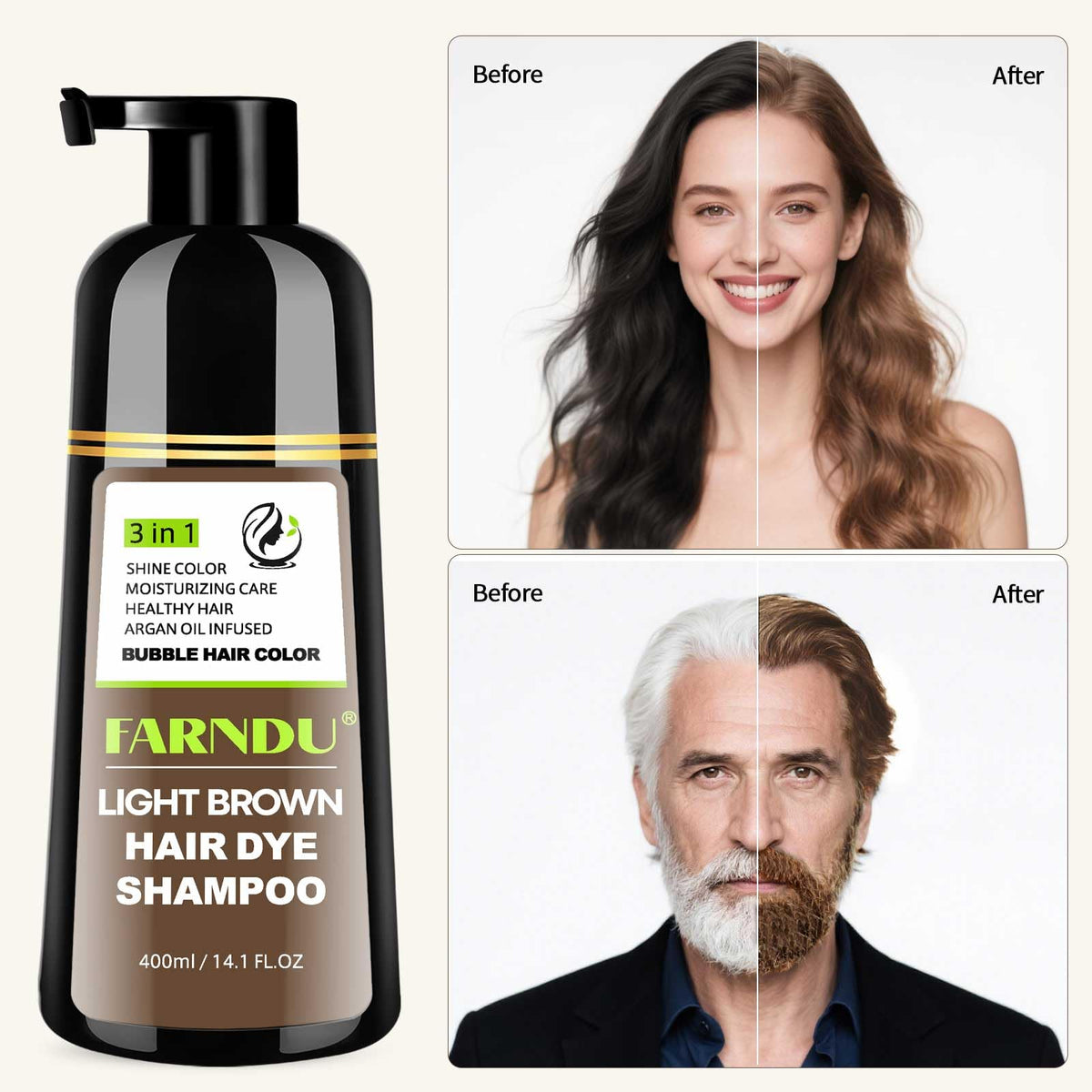 Farndu shampoo lather texture demonstrating creamy conditioning formula