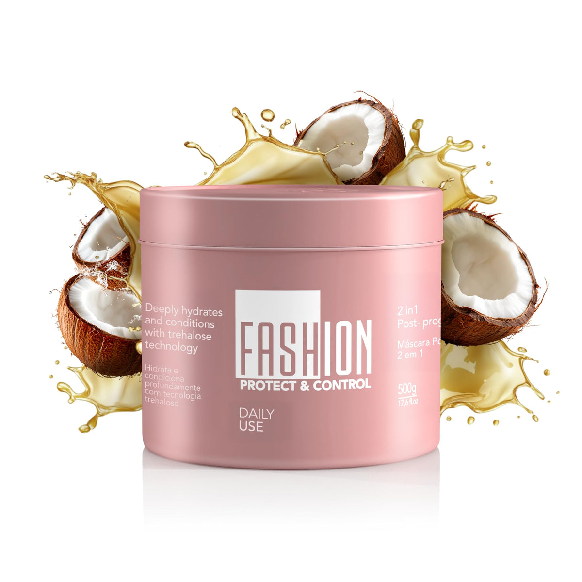 Fashion Gold front jar showing packaging and brand, highlights quick 10-minute repair