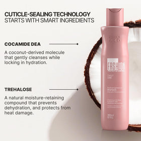 Fashion Gold rich lather close-up demonstrating gentle cleansing benefit