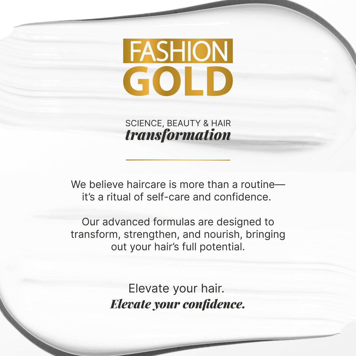 Fashion Gold lifestyle model with sleek hair showing reduced styling time benefit