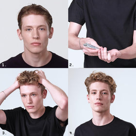 Fatboy Hair used during blow-dry showing volume and shape benefit for styled hair