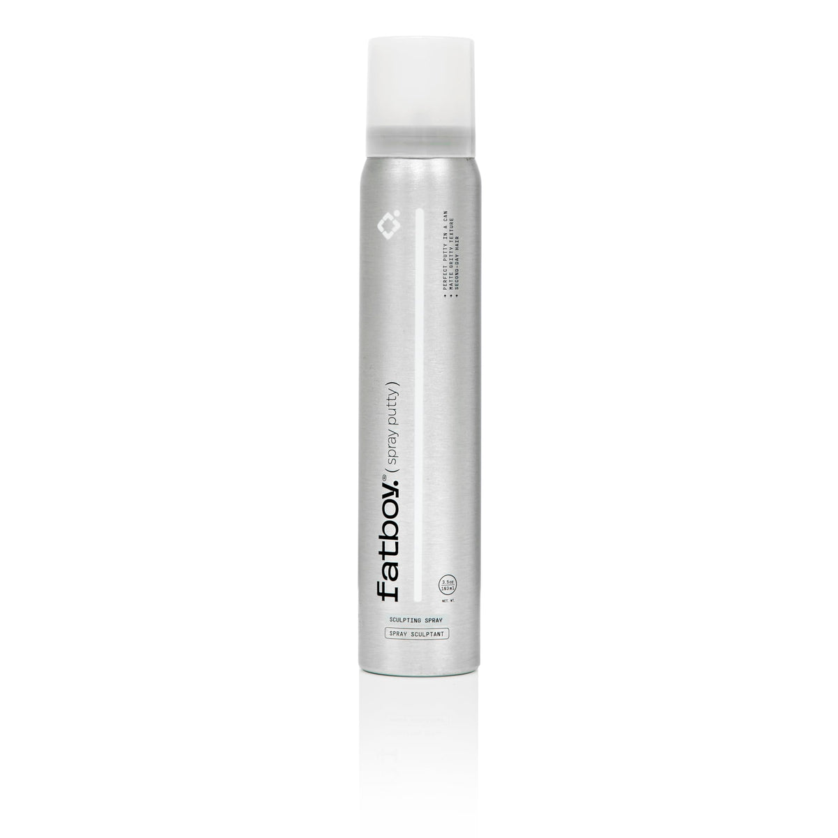 Fatboy Hair front packaging showing can and branding for easy identification and shelf appeal