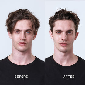 Fatboy Hair textured mist on hair strand highlighting matte finish and added fullness benefit