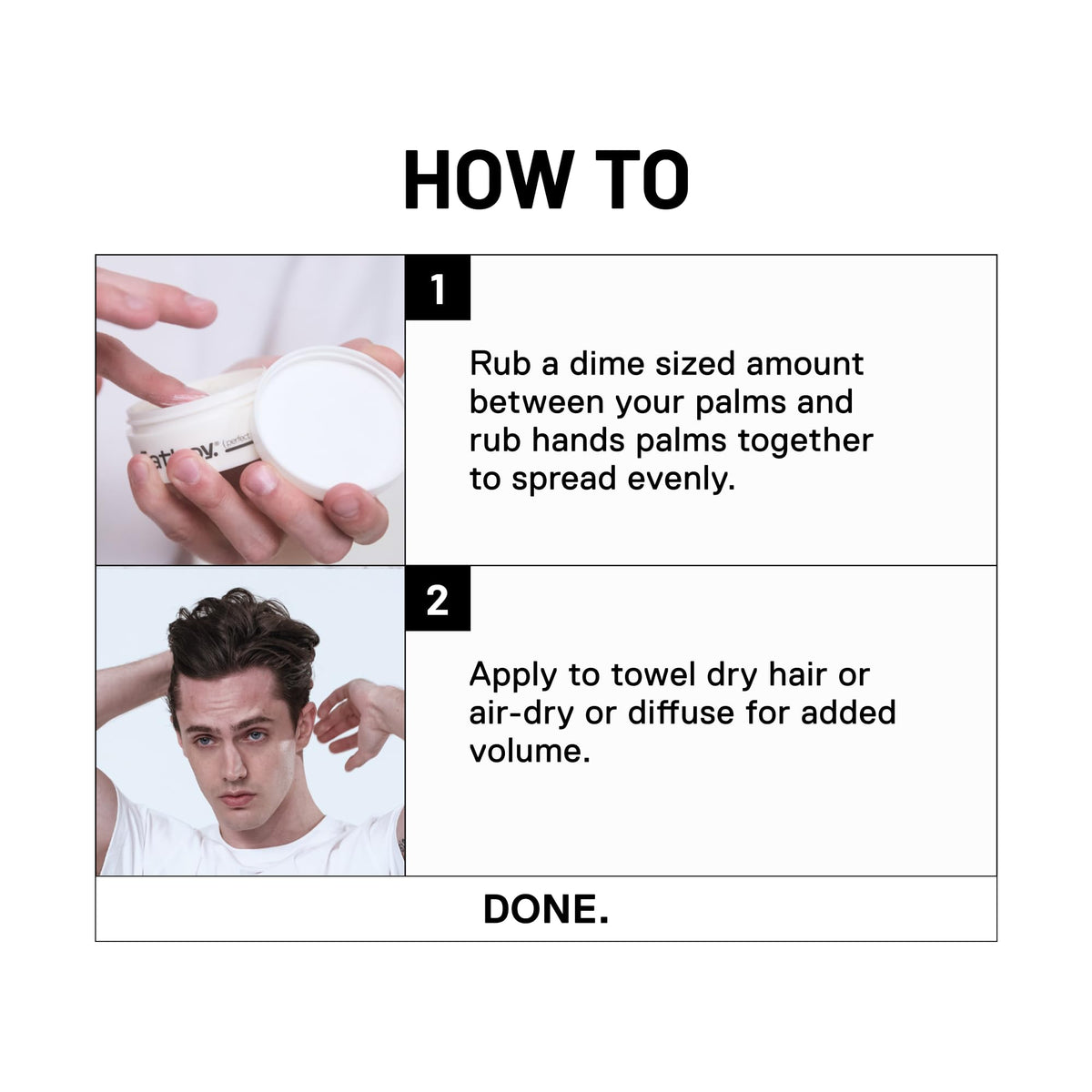 Fatboy Hair styling longer layers for separation and lightweight hold benefit