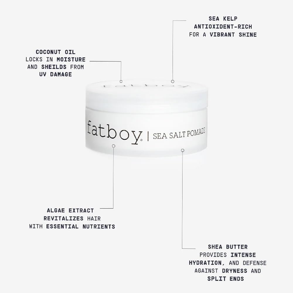 Fatboy finished dry hair close-up highlighting textured separation and shine