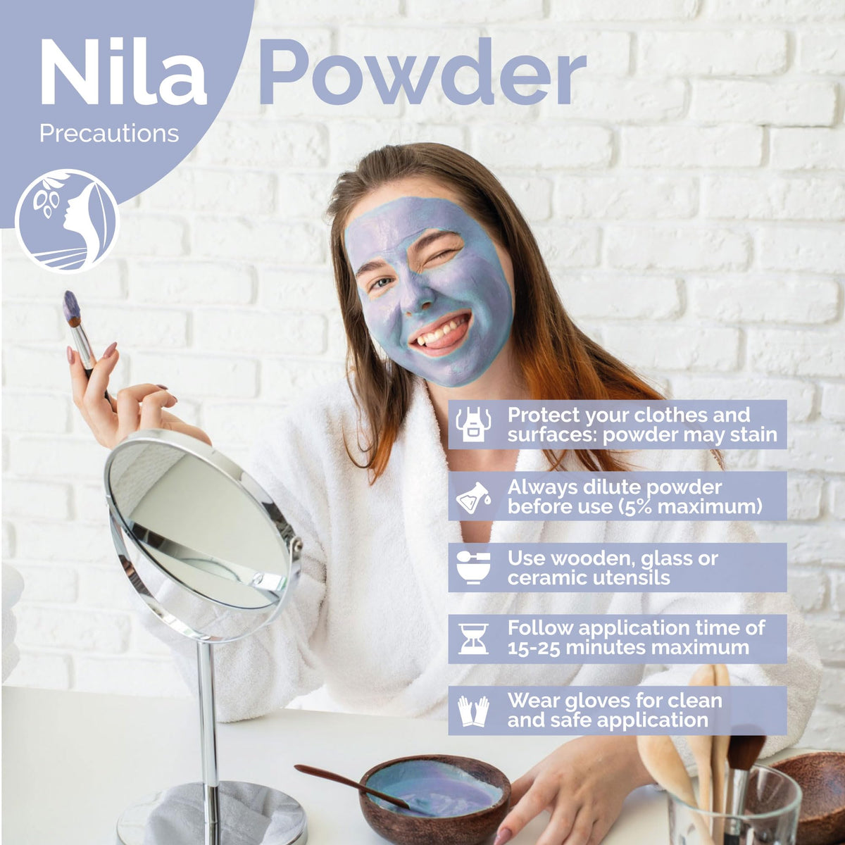 Fatima's Garden hair mask applied mid-lengths showing shine-enhancing and strengthening benefit