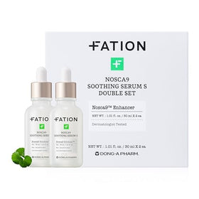 Fation NOSCA9 front packaging showing bottle and calming serum benefit