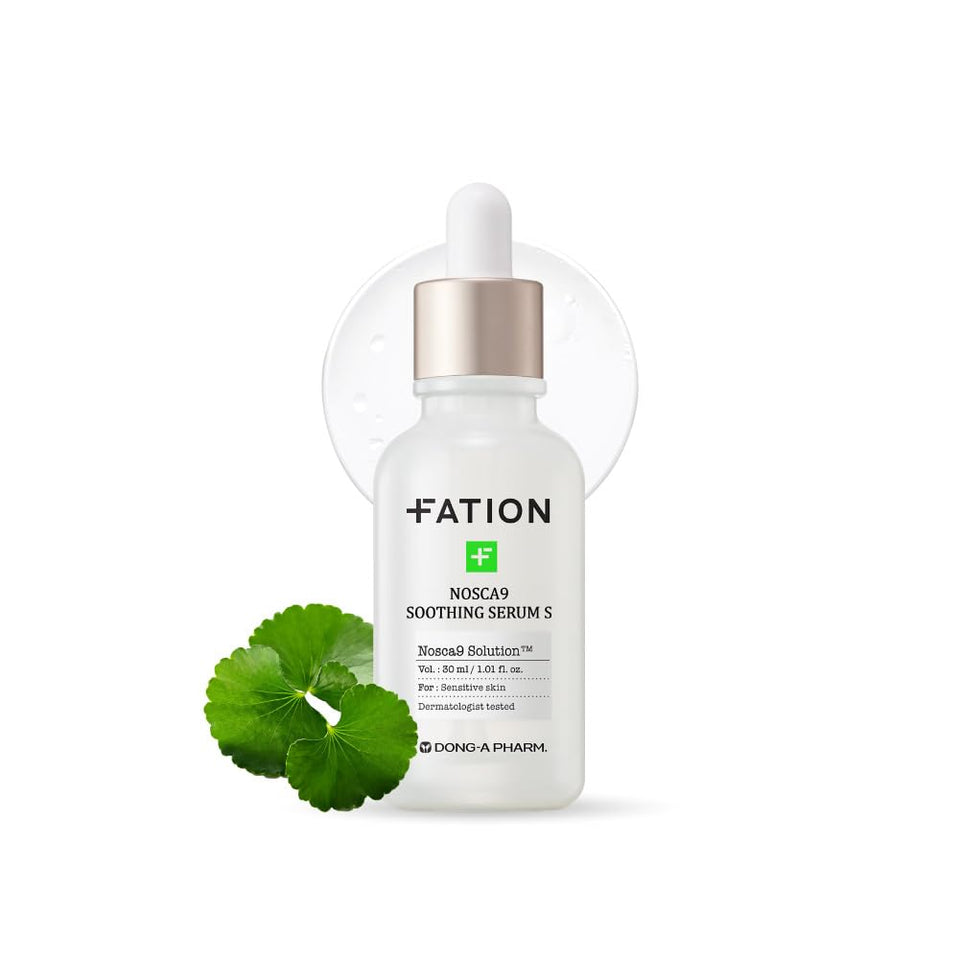 Fation NOSCA9 front packaging showing bottle and label, clear calming benefit