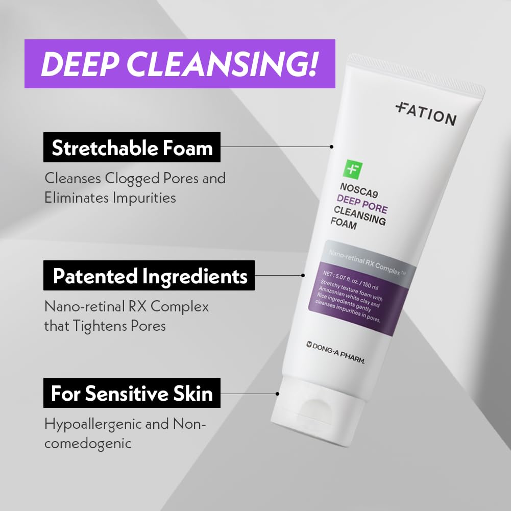 Fation Nosca9 elastic foam close-up illustrating gentle texture for deep pore cleansing