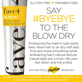 fave4 applying cream to damp hair for frizz control
