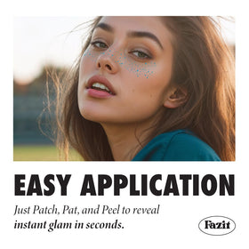 Fazit demonstration of press-and-peel application on skin showing simple steps benefit: mess-free setup