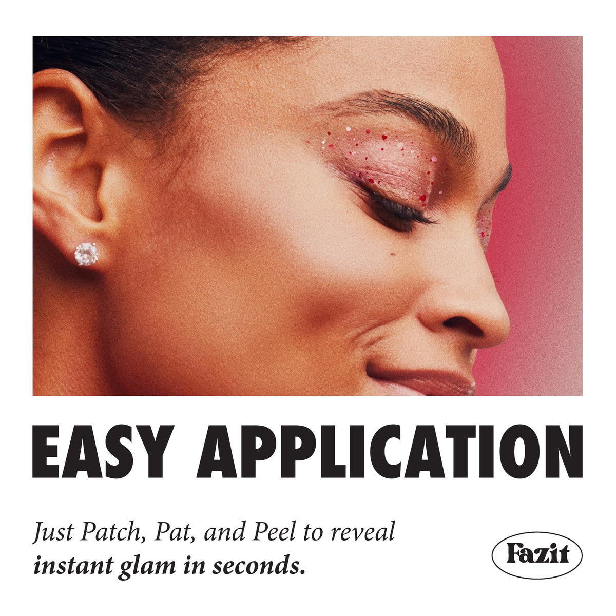 Fazit application step demonstrating peel-and-stick ease and speed