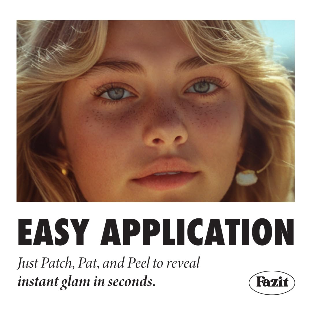 Fazit application step being pressed onto skin for quick natural look