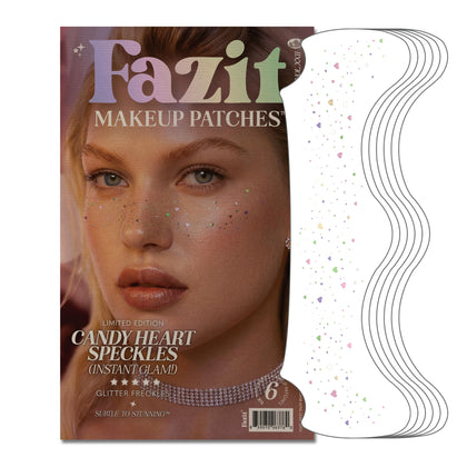 Fazit front packaging showing candy heart speckles and clear instructions for quick application